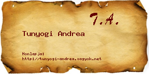 Tunyogi Andrea névjegykártya